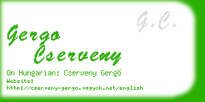 gergo cserveny business card