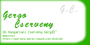 gergo cserveny business card
